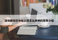 深圳国信区块链公司怎么样啊的简单介绍