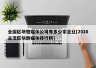 全国区块链媒体公司有多少家企业[2020主流区块链媒体排行榜]