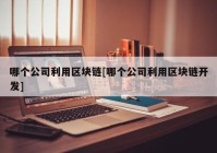 哪个公司利用区块链[哪个公司利用区块链开发]