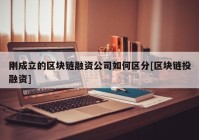 刚成立的区块链融资公司如何区分[区块链投融资]